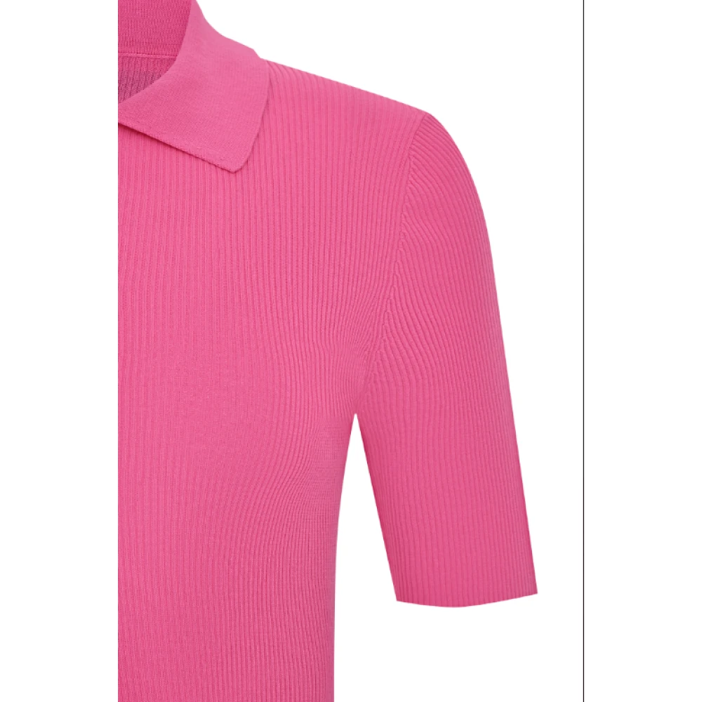 P.a.r.o.s.h. Katoenen Polo T-shirts in Roze Pink Dames