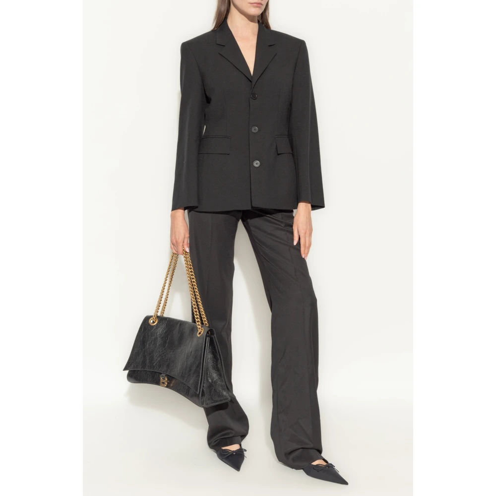Balenciaga Blazer met open revers Black Dames