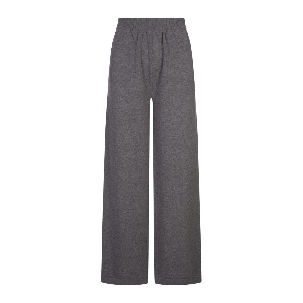 Msgm Grijze Wijde Gebreide Broek Gray Dames