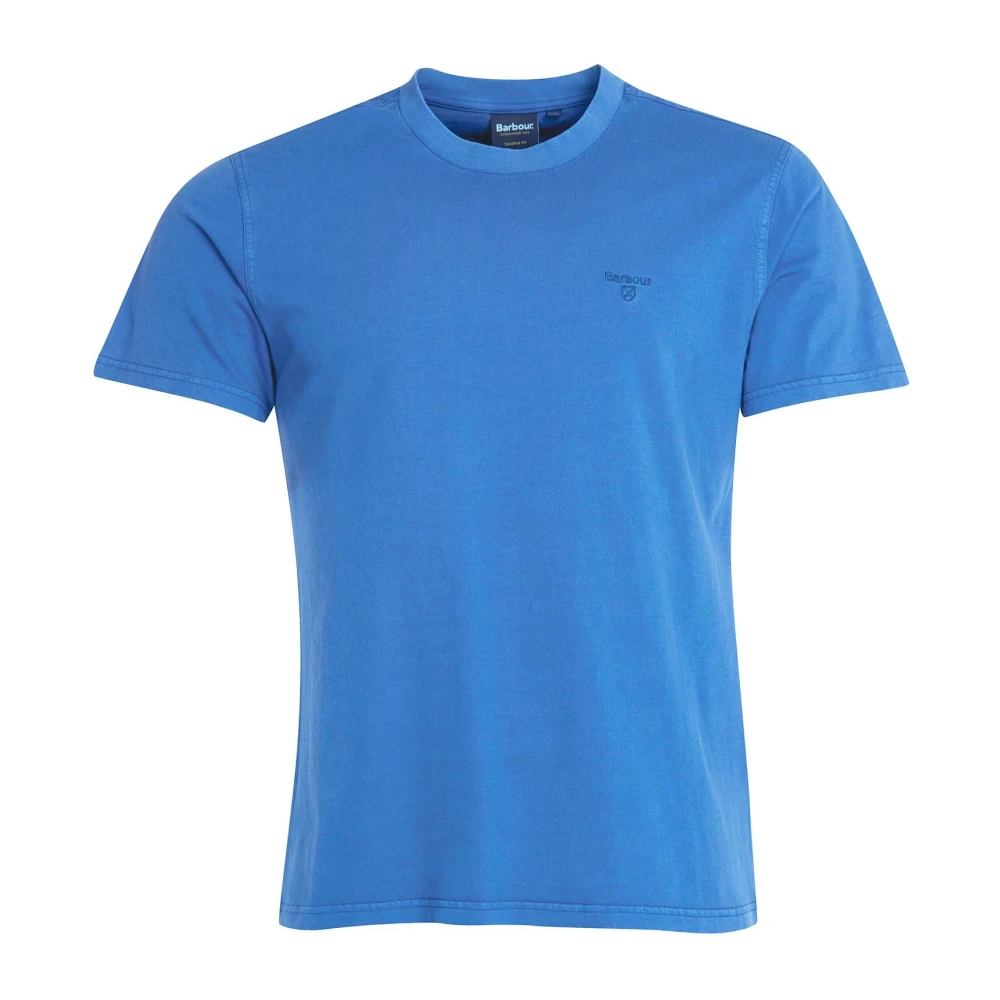 Barbour Marineblauw Garment Dyed T-Shirt met Borduursel Blue Heren