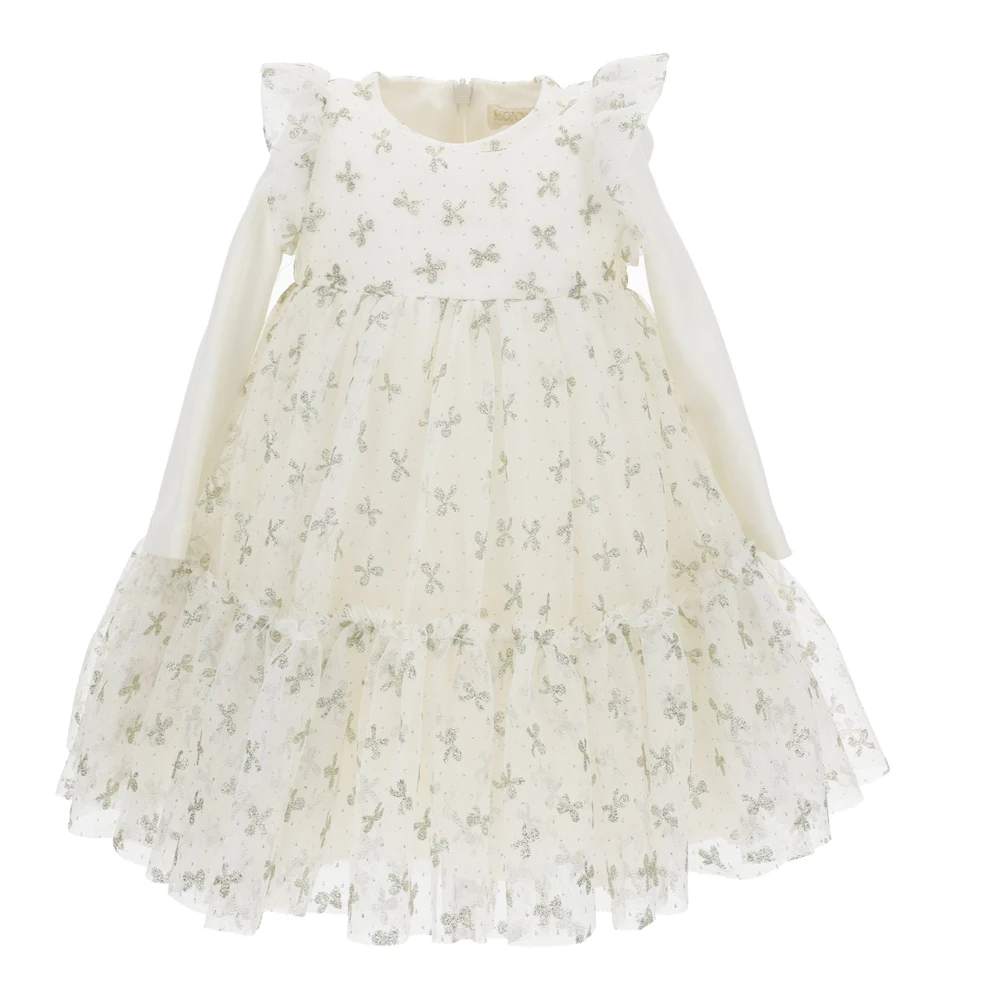Monnalisa Boys White Dresses, 9 M, Tulle Ceremony Dress