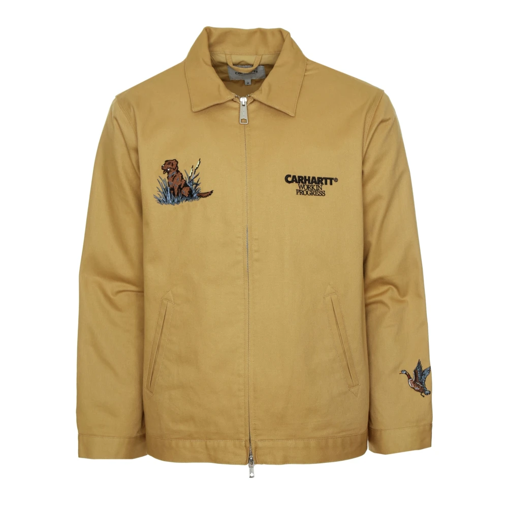 Carhartt WIP Geborduurde Ducks Jack met Kent Kraag Brown Heren