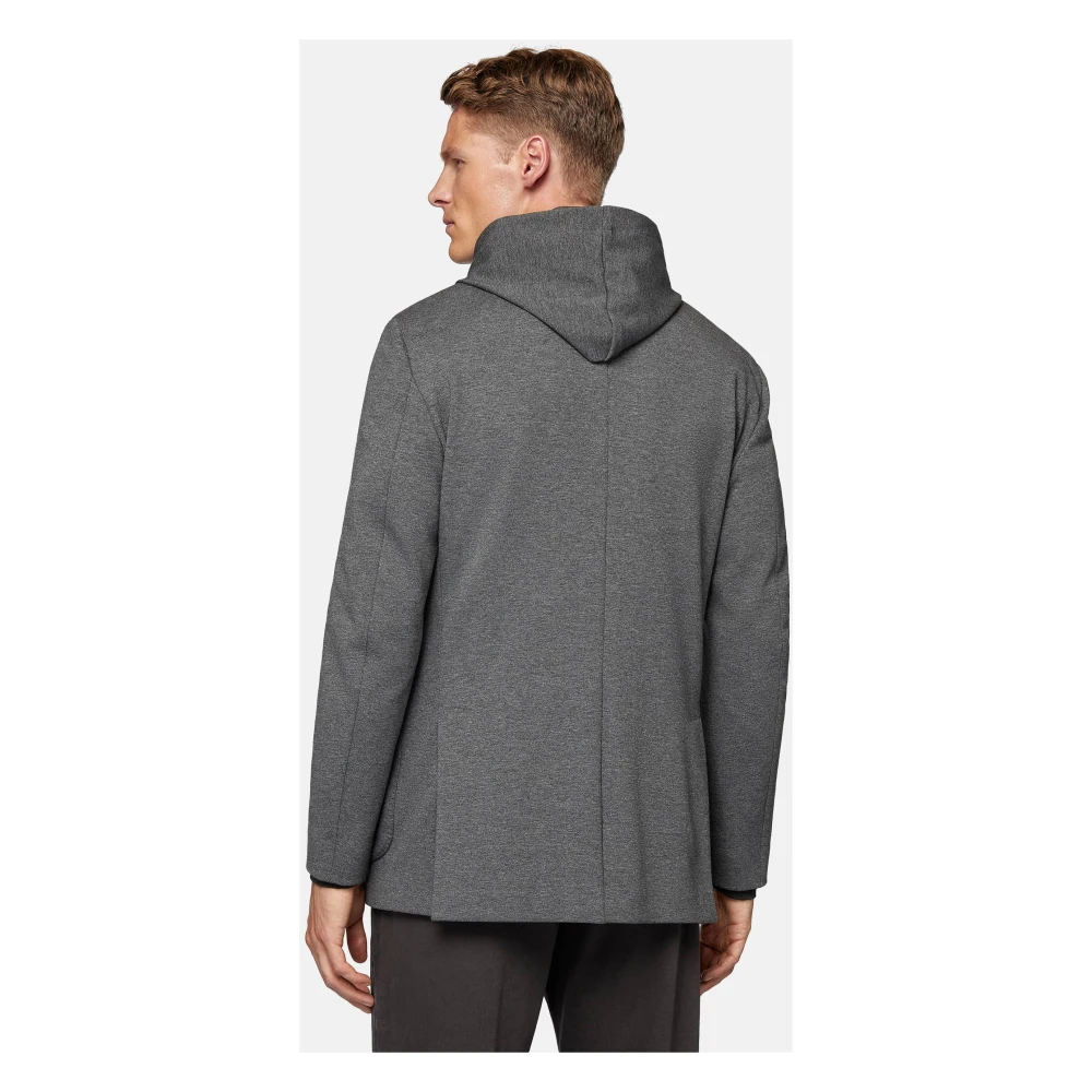 Boggi Milano Jersey Madison Sweatshirt Jacket Gray Heren