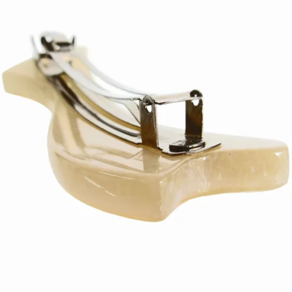 Chanel Vintage Pre-owned Metal hair-accessories Beige Dames