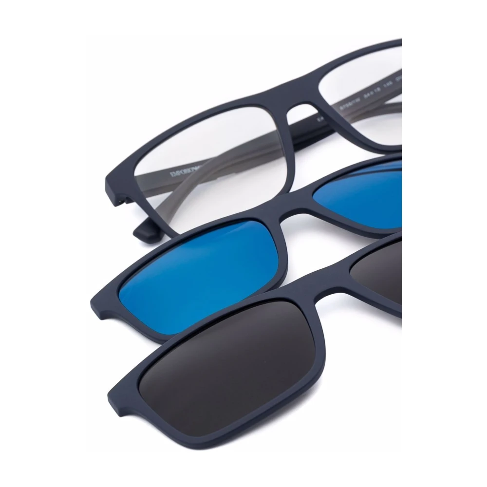 Emporio Armani Blauwe Clip Zonnebril Blue Heren