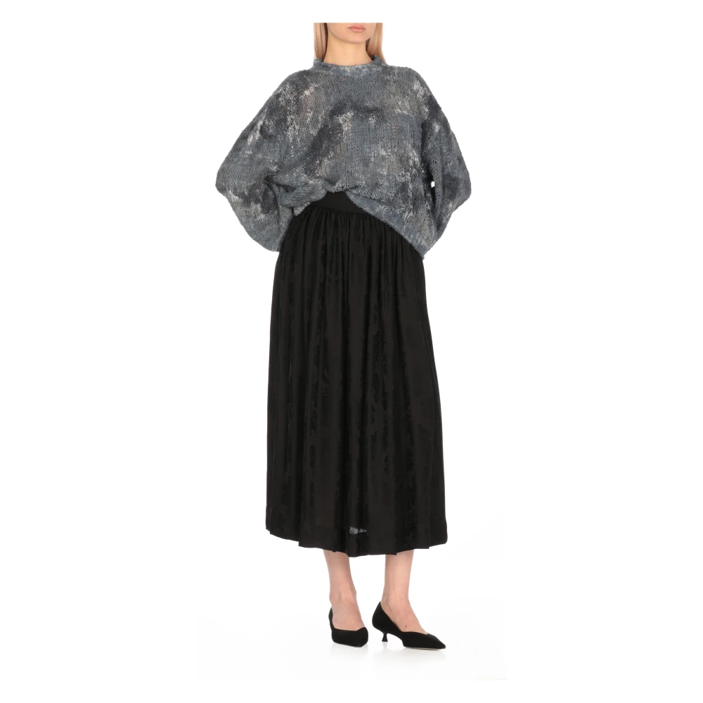Avant Toi Blauwe Katoenen Trui met Contrasterend Patroon Blue Dames