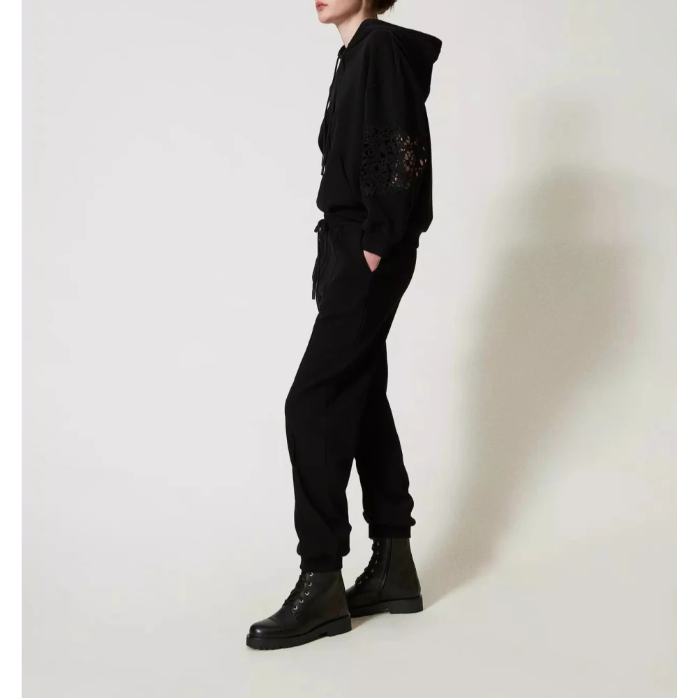 Twinset Joggers in Felpa-stijl Black Dames