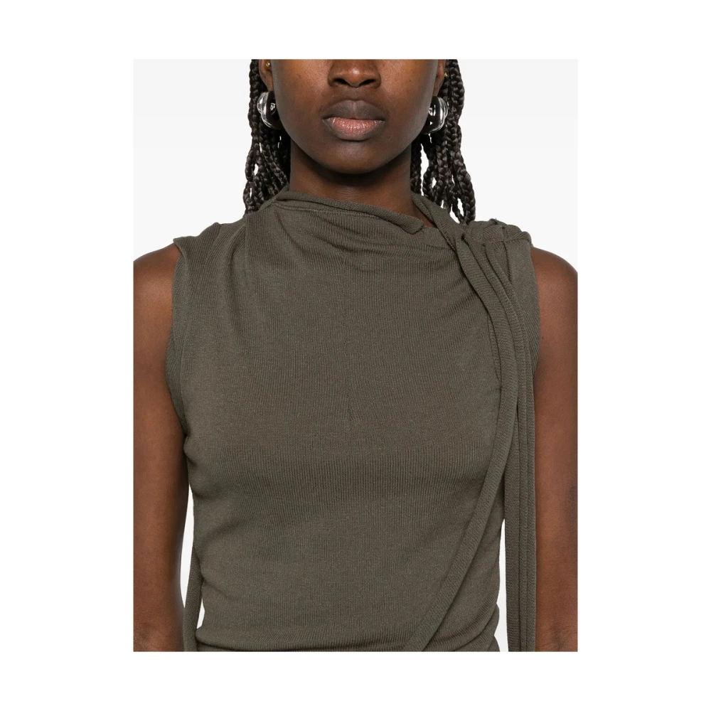 Ottolinger Groene Asymmetrische Mouwloze Top Green Dames