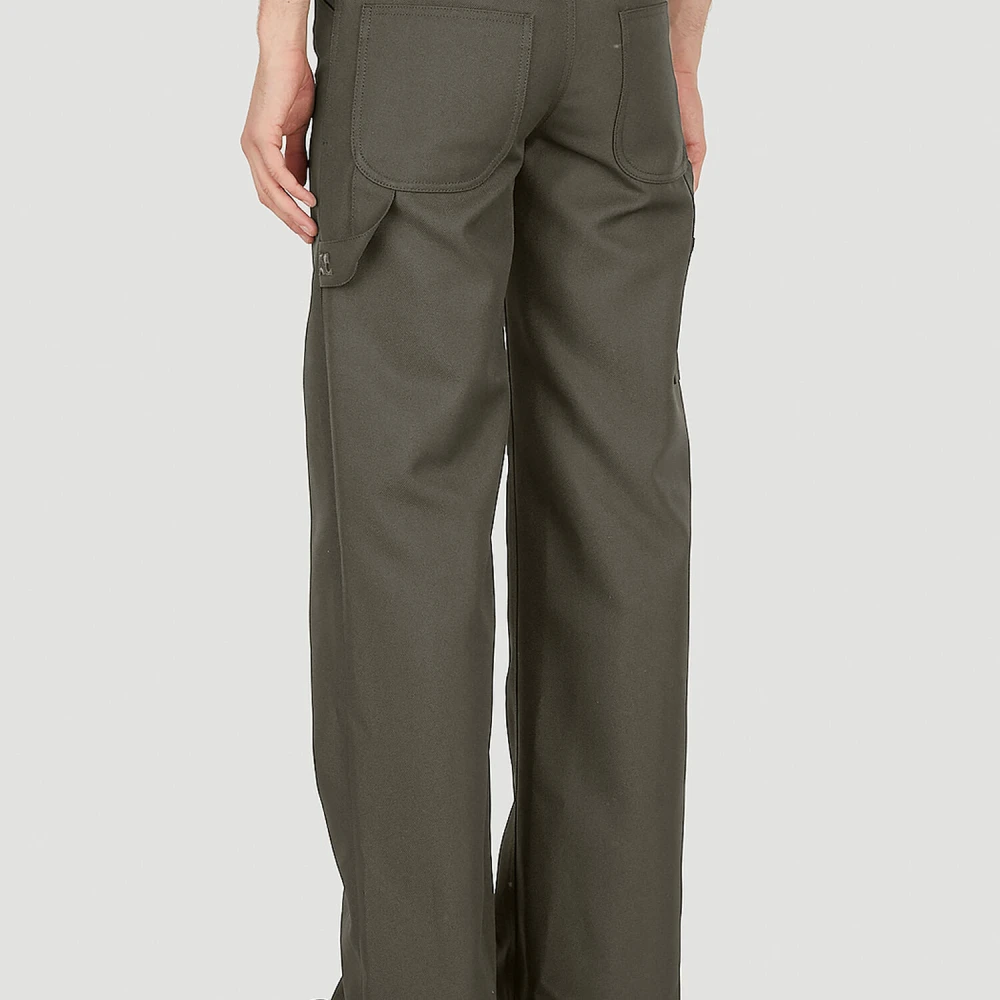 Courrèges Twill Baggy Pants Gray Heren