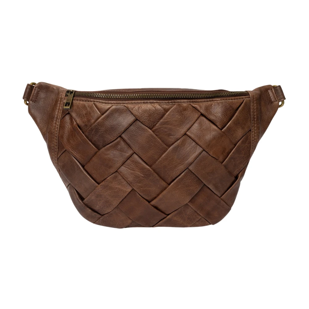 Re:designed Vintage leren Bumbag Woodsmoke Brown Dames
