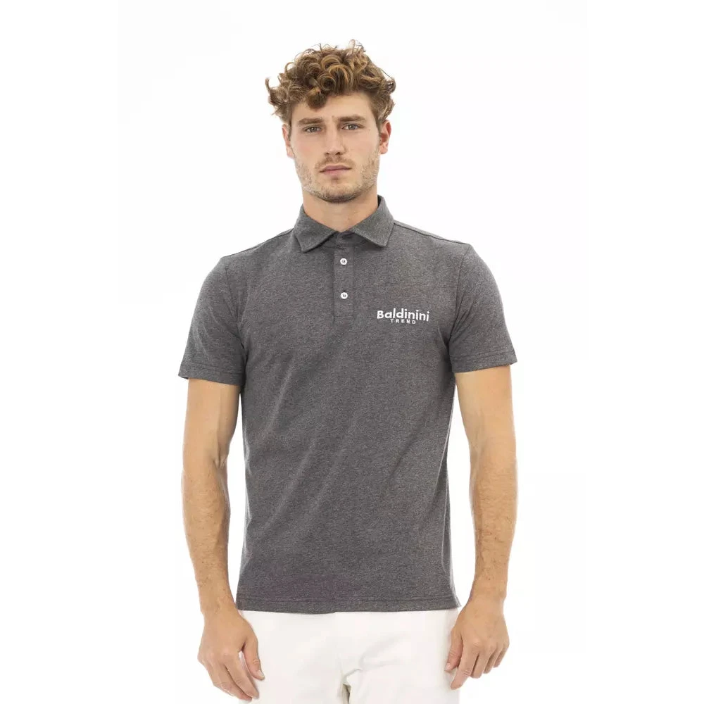 Baldinini Katoenen Piqué Polo Gray Heren