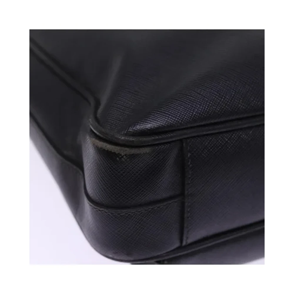 Prada Vintage Pre-owned Leather handbags Black Dames