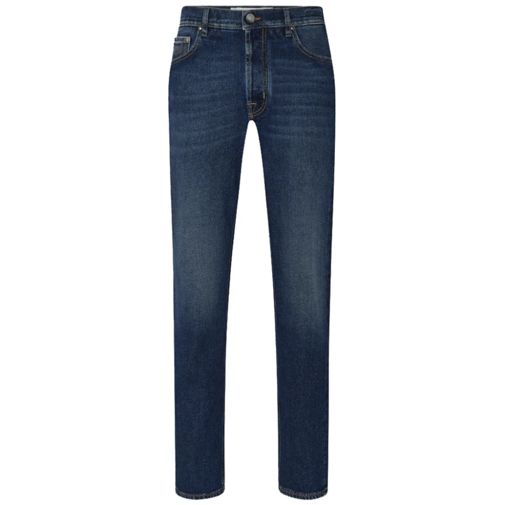 Jacob Cohën Slim-Fit Jeans met Gouden Stiksels Blue Heren
