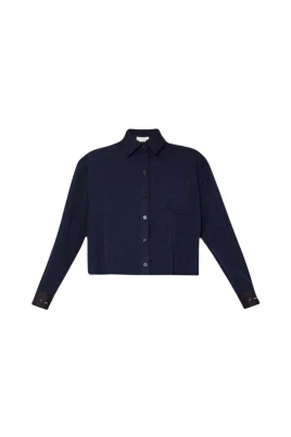 Cropped Denimskjorta