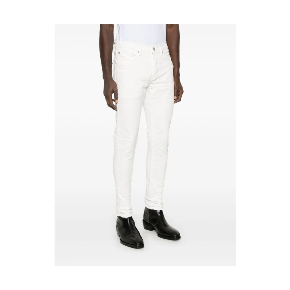 Purple Brand Wolken Wit Katoenmix Jeans White Heren
