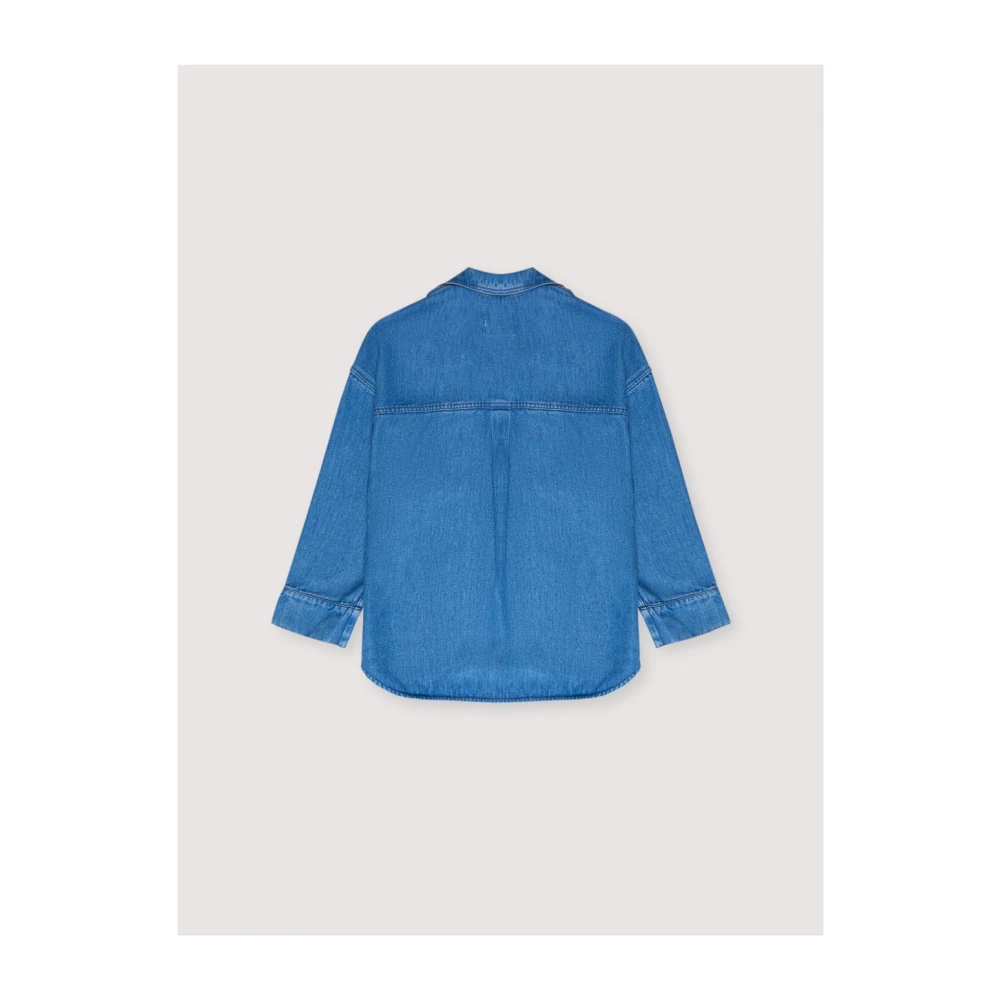 The New Society Ophelia Dames Shirt Poederblauw Blue Dames