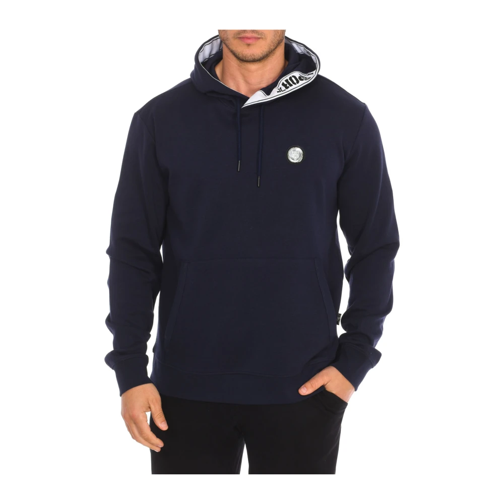 Plein Sport Men's Blue Hoodies,, Hoodie With Claw Print Small