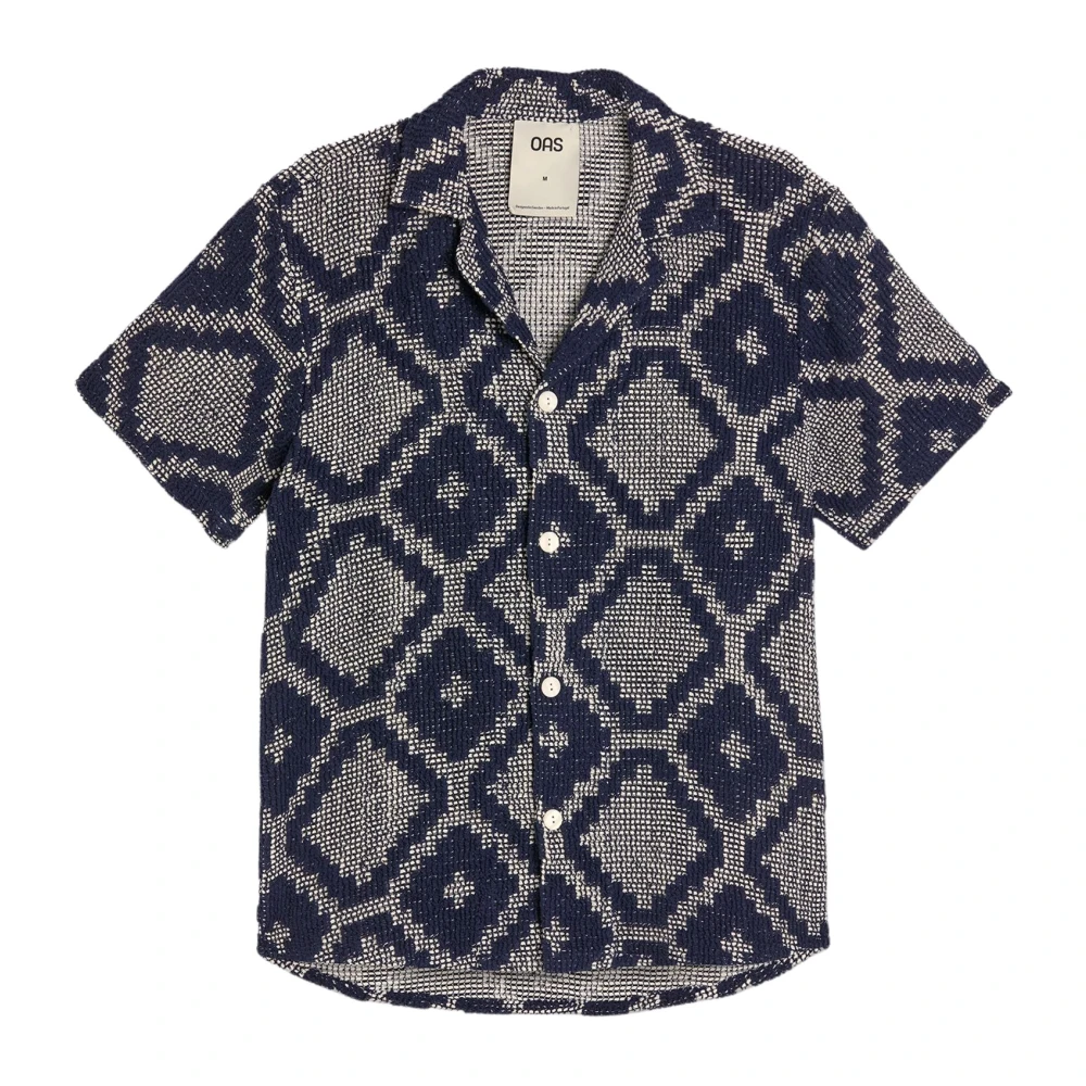 Oas Uomo Blu - Short Sleeve Camicie - Shirts - L