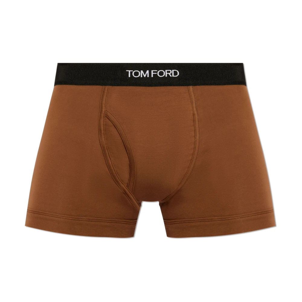 Tom Ford Boxershorts met logo Brown Heren