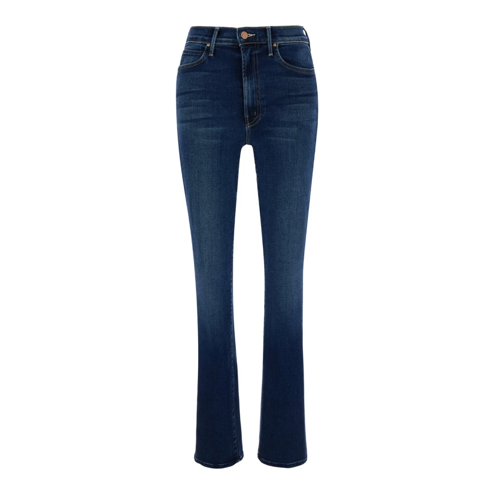 Mother High Waisted Rascal Sneak Jeans Blue Dames
