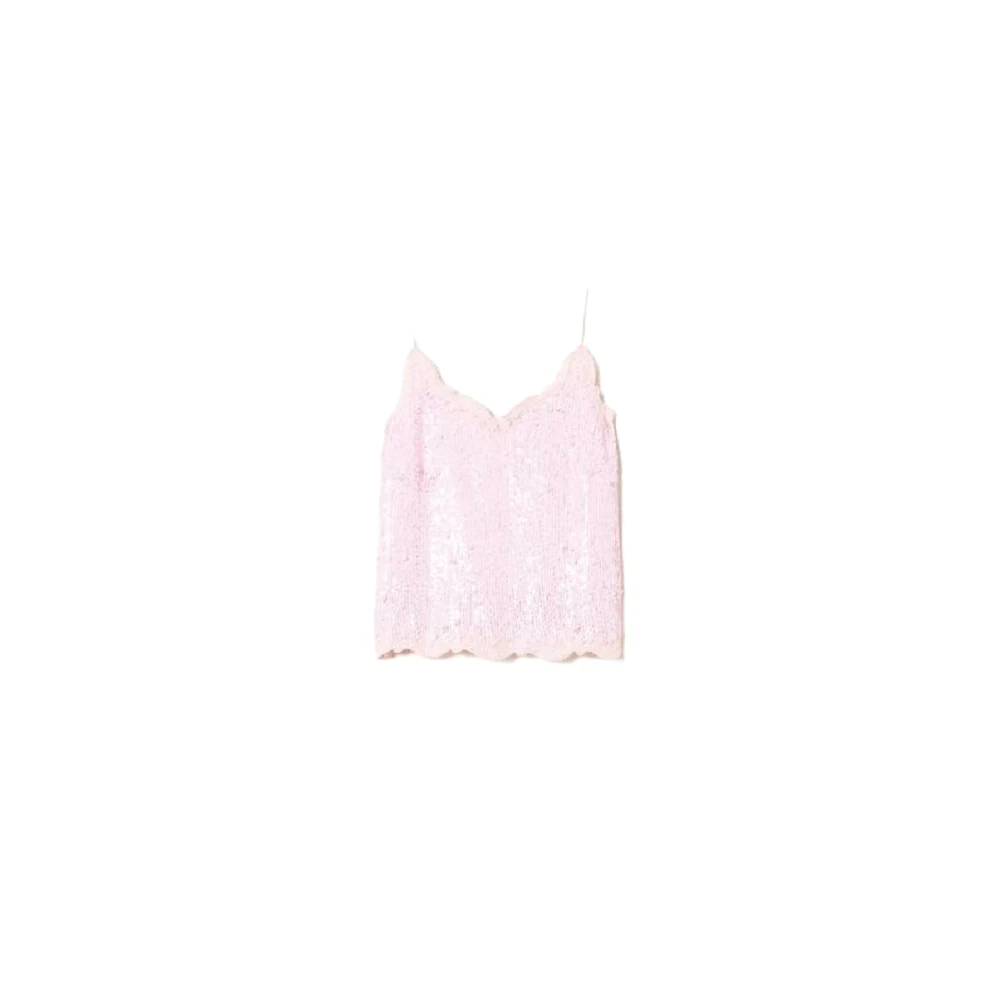 Twinset Mouwloze Top Pink Dames