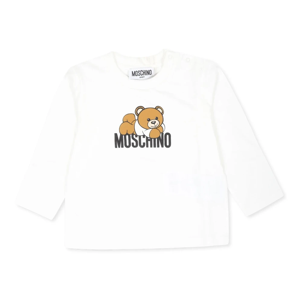 Moschino Barn Logo Print T-shirts och Polos White, Unisex