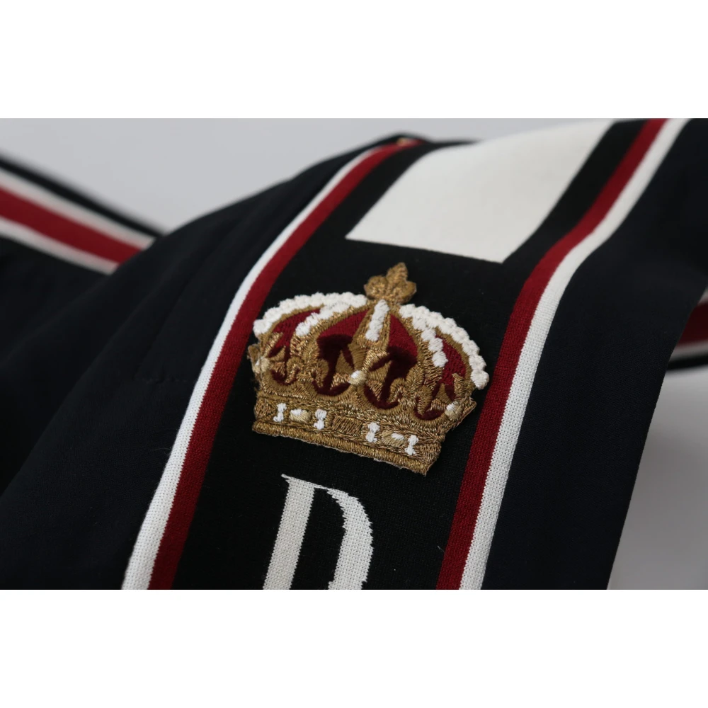 Dolce & Gabbana Zwarte Crown DG Royals Jogger Broek Black Heren
