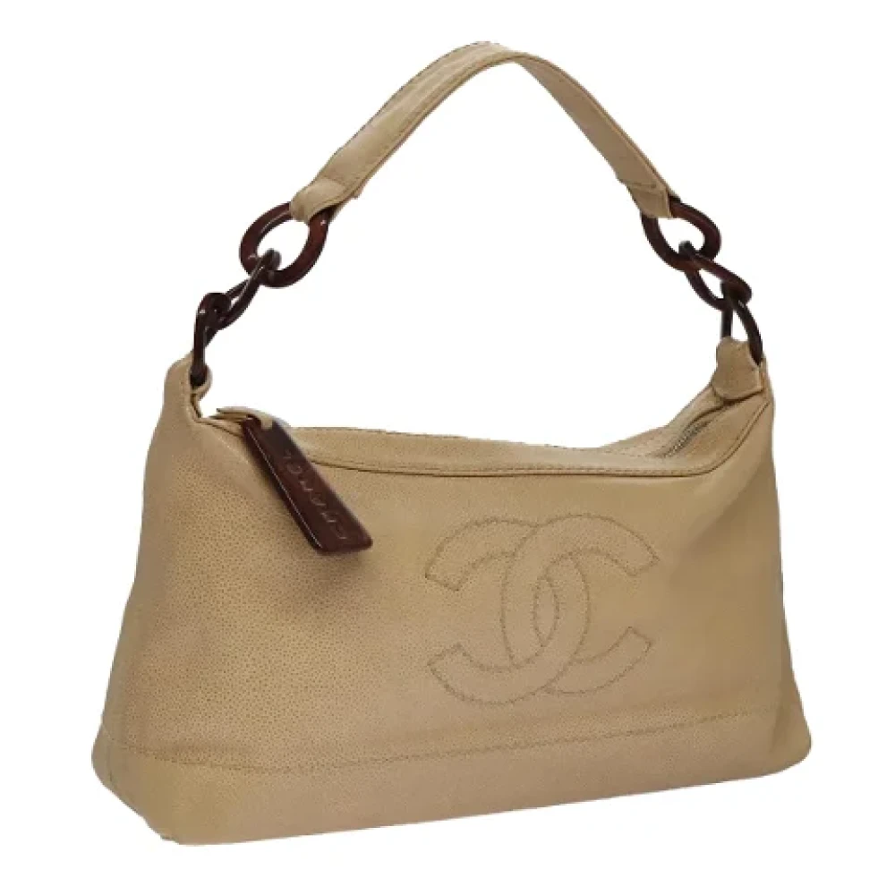 Chanel Vintage Pre-owned Leather chanel-bags Beige Dames