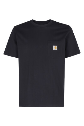 t-shirt-marine-poche-manches-courtes