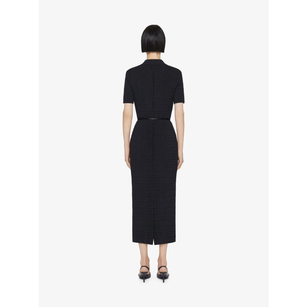 Givenchy Jacquard Vouyou Polo Jurk Black Dames