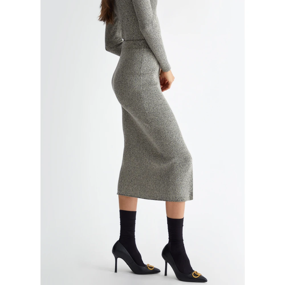 Liu Jo Glinsterende Gebreide Rok Gray Dames