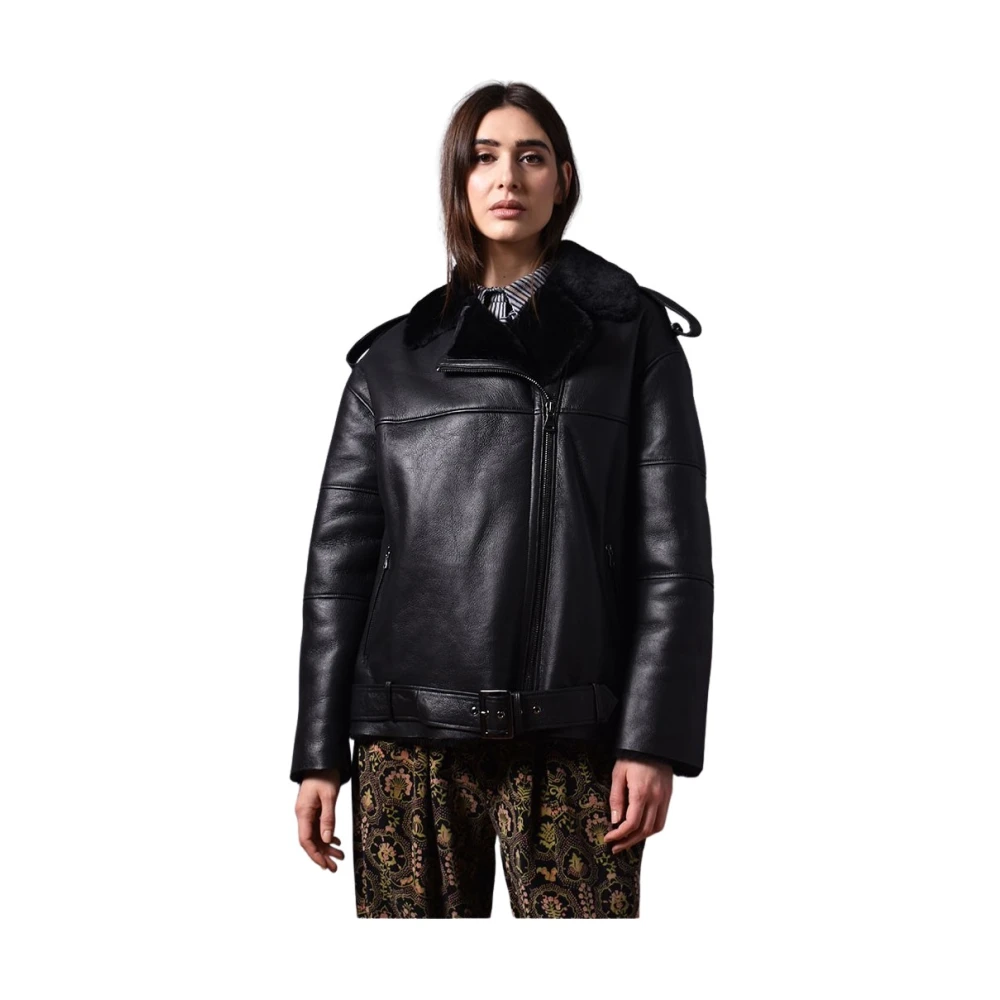 Poche Paris Stijlvolle Jas voor Mannen Black Dames