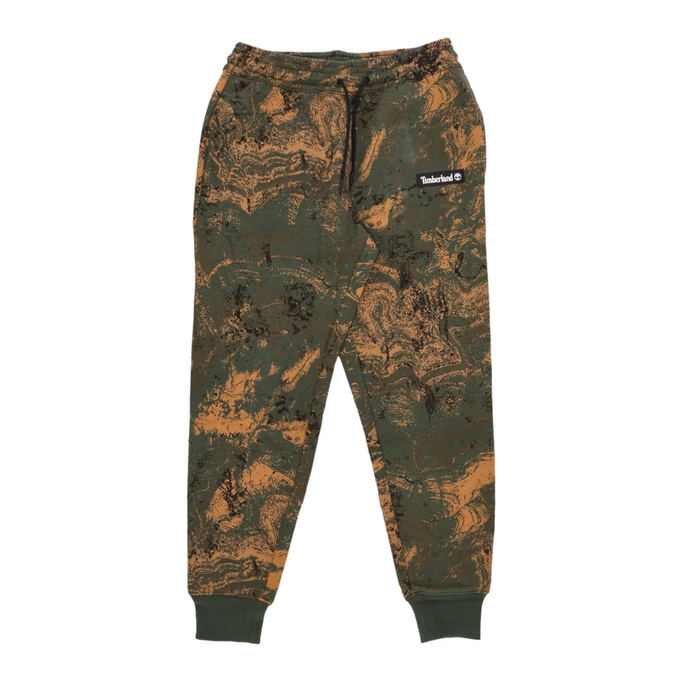 Timberland Men's Green Spring Rock Print Sweatpants