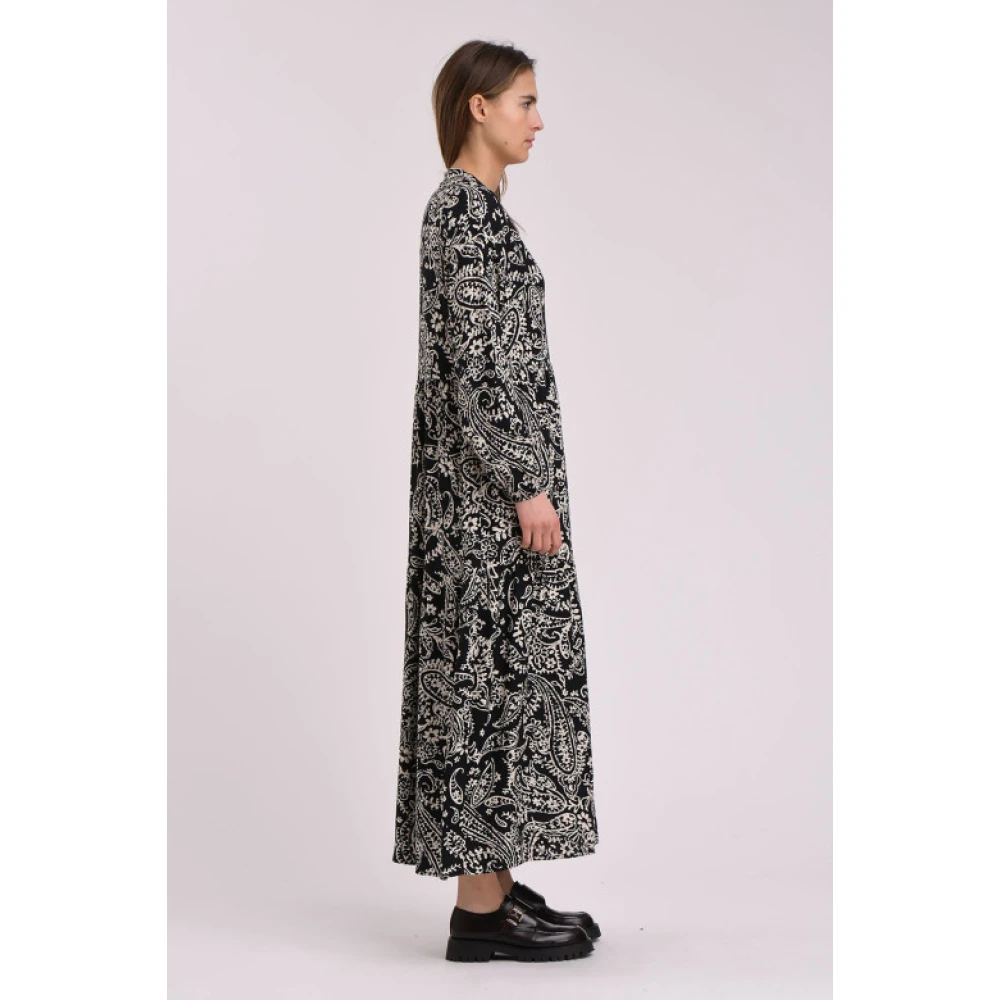 La Fée Maraboutée Lang Bedrukte Losse Pas Jurk Multicolor Dames