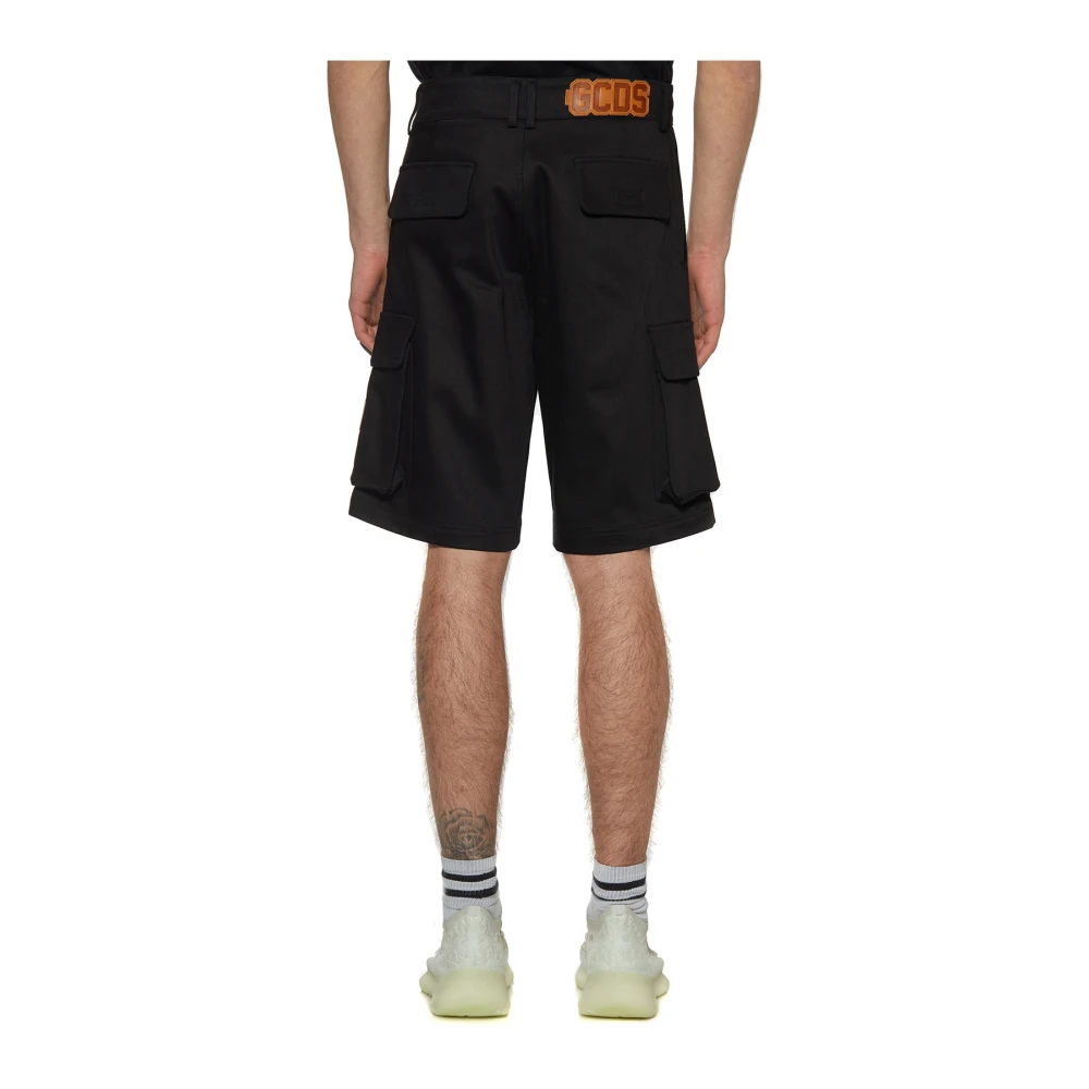 Gcds Katoenen Cargo Bermuda Shorts Black Heren
