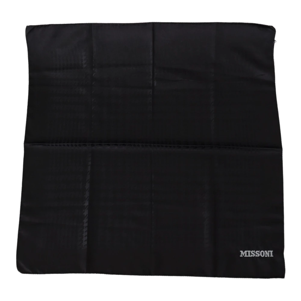 Missoni Unisex Black Wool Knit Neck Wrap Shawl Scarf - Winter Scarves - One Size - Accessories