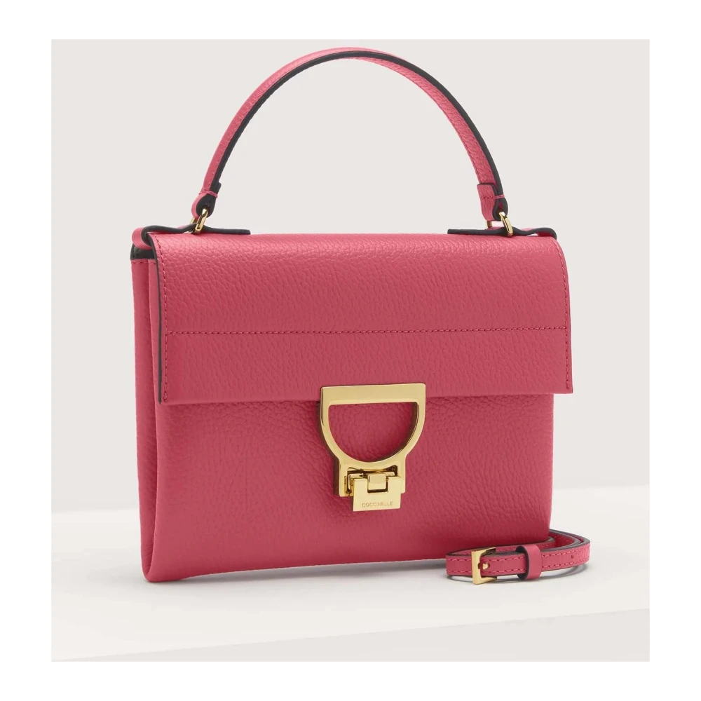 Coccinelle Korrelleer Schoudertas met Gouden Details Pink Dames