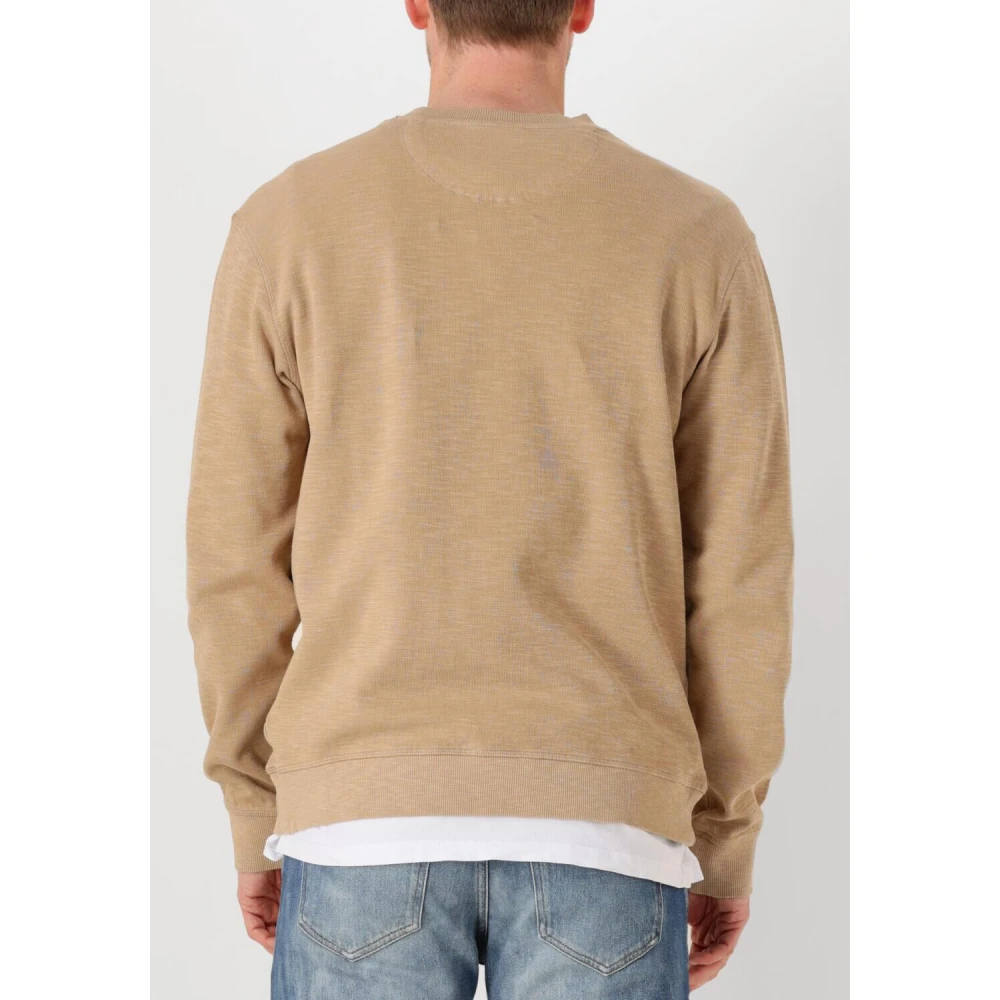 Scotch & Soda Zand Gestructureerd Sweatshirt voor Heren Beige Heren