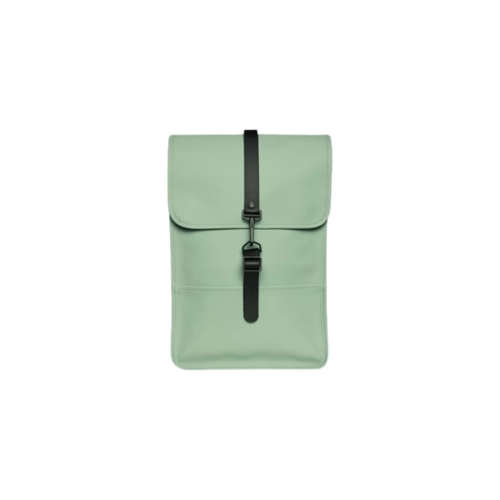 Rains Mini Ryggsäck - Vattentätt Material, Laptopfack, Rymligt Huvudfack Green, Unisex