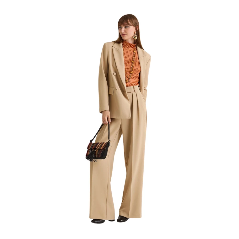 Maliparmi Donna Beige Pantaloni, S, New,