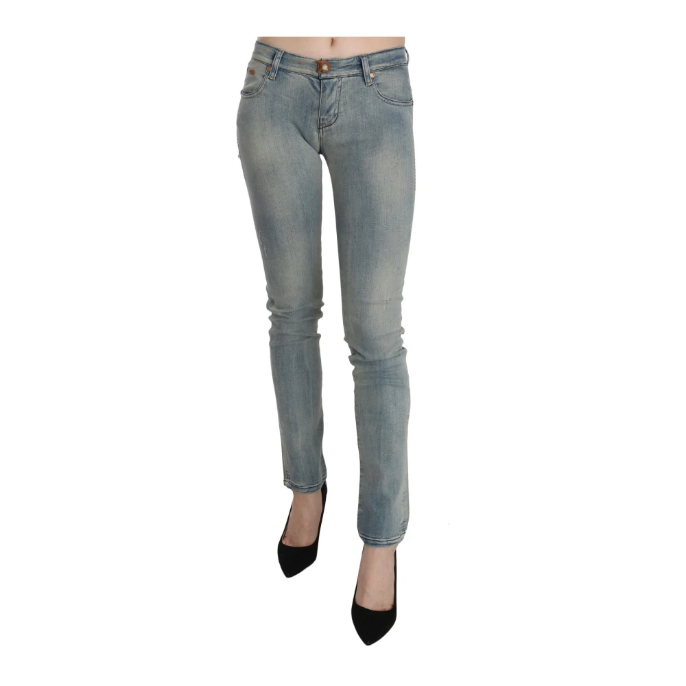 Plein Sud Women's Blue Jenius Mid Waist Skinny Denim Jeans - Skinny Fit Jeans - W29 - Jeans
