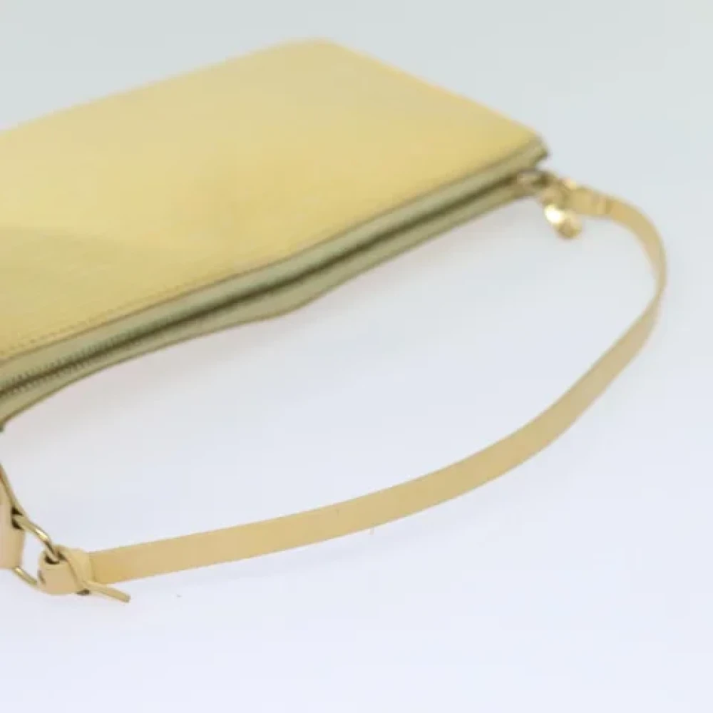 Louis Vuitton Vintage Pre-owned Leather clutches Beige Dames