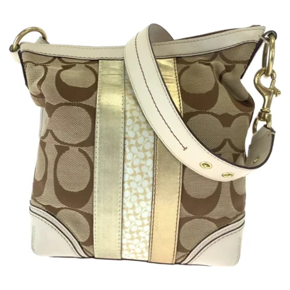 Coach Pre-owned Canvas shoulder-bags Beige Dames