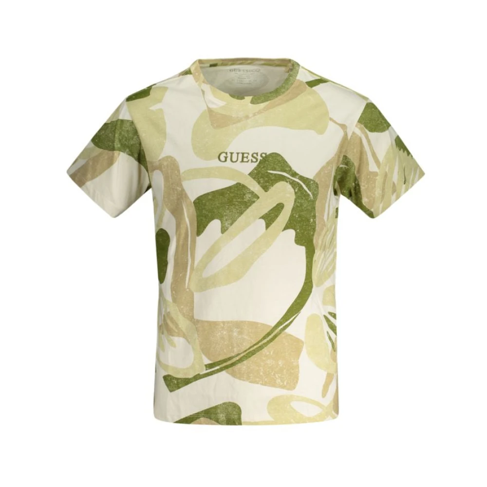 Guess Beige Katoenen T-shirt Beige Heren