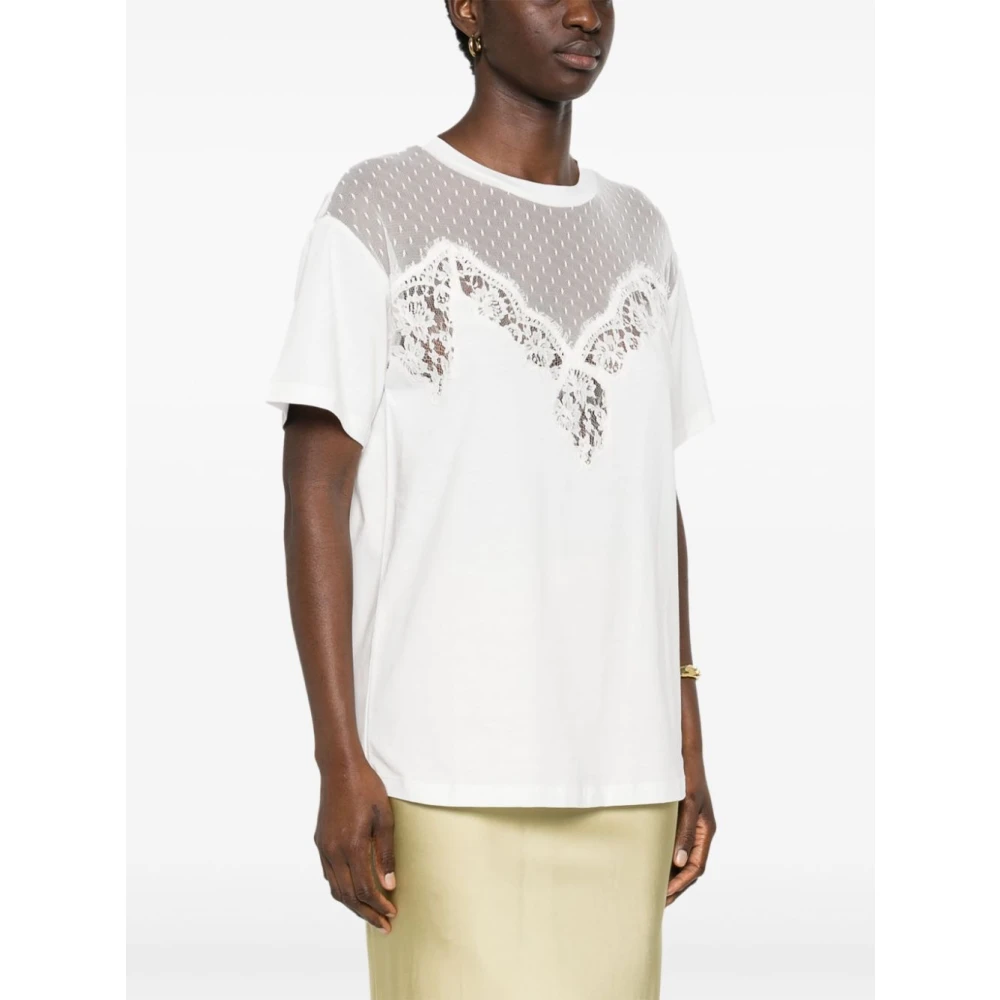 Ermanno Scervino Witte Basic T-shirt White Dames