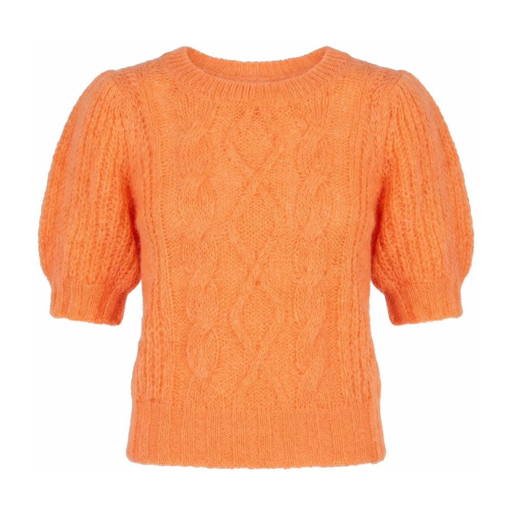 Lind Women's Orange Tulipan Jumper - Round-Neck Knitwear - L/Xl - Knitwear