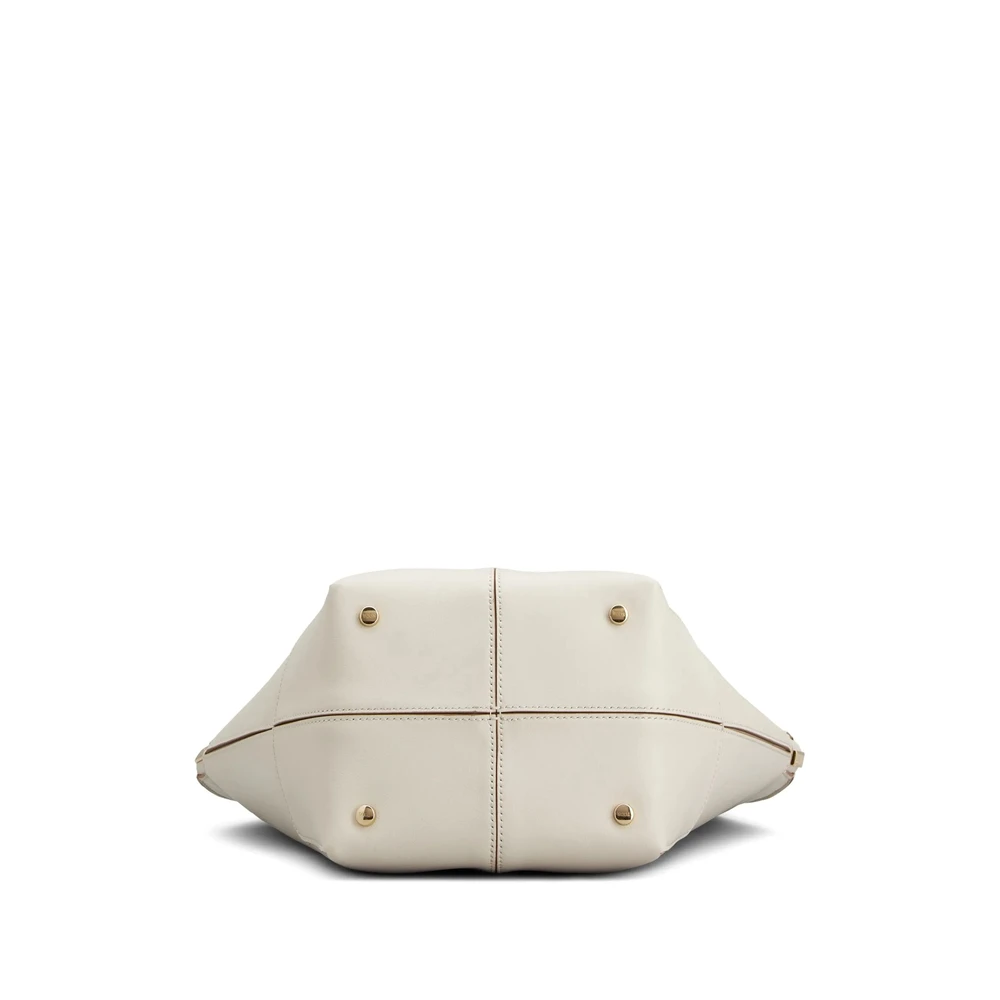 TOD'S Witte Open Top Handtas met Afneembare Pouch White Dames