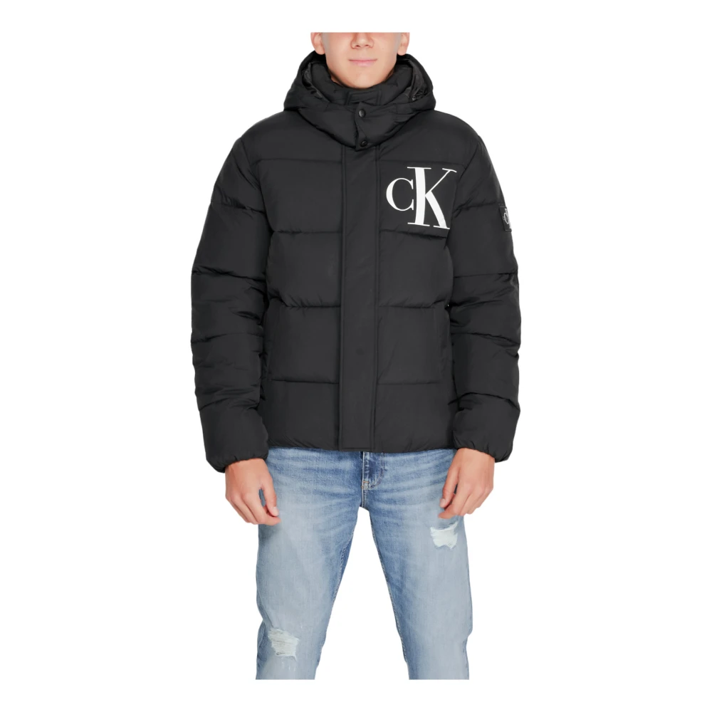 Calvin Klein Zwarte Hoodie met Rits Black Heren