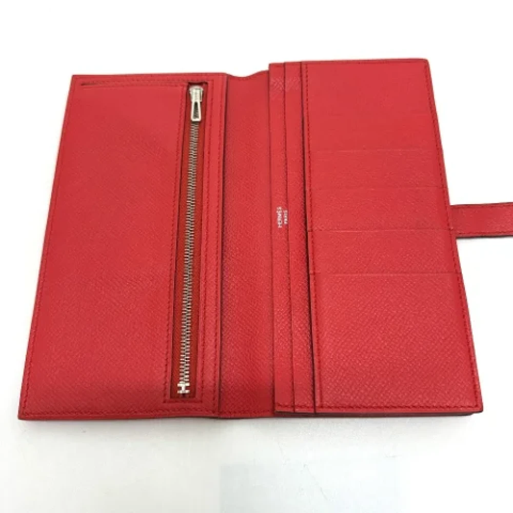 Hermès Vintage Pre-owned Leather wallets Red Dames