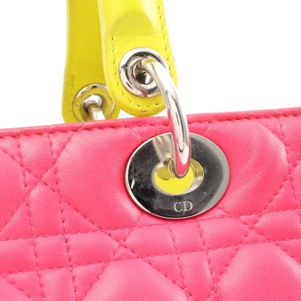 Dior Vintage Pre-owned Leather dior-bags Pink Dames